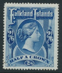SG 41 Falkland islands 1898 2/6 Deep Blue, lightly mounted mint CAT £275