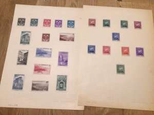 Monaco mounted mint & used  stamp album page  Ref 57753