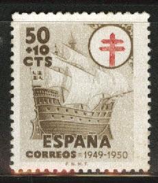 SPAIN Scott RAB2, MNH** 1949 Postal Tax Semi-Postal