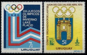 1979 Uruguay 1522-1523 1980 Olympic Games in Moscow 4,80 €