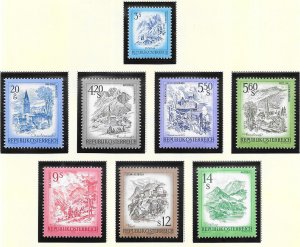 Austria #1100-1109  set complete (MNH) CV $12.60