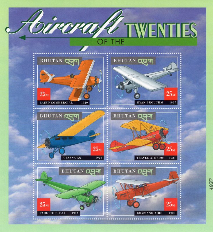 Aircraft of the Twenties Flight Flying Machines Postage Stamp Pane Aviation