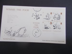 GB 2010 Winnie the Pooh Miniature Sheet on First Day Cover Tallents House  SHS