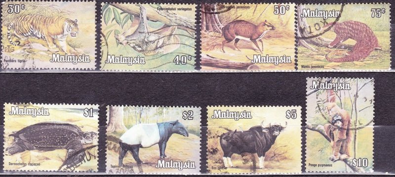 MALAYSIA 1979 Definitive Animal Set SG190-197 Fine Used