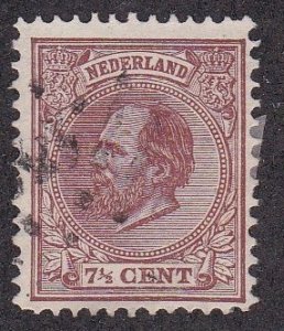 Netherlands # 24, King William III, Used, 1/3 Cat.