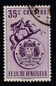 Venezuela 1951 35c Purple Venezuela Arms Used. Scott 505