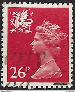 GREAT BRITAIN Wales 1982 QEII 26p Rosine Machin Type I SGW69 FU