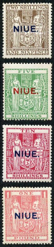 Niue SG51/4 1931 High Values set of 4 M/Mint (light toning)