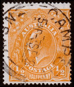 Australia Scott 20, Orange, Perf. 14 (1923) Used F M