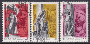 Russia 1972 Sc 3998-4000 Pacific Far East Civil War Heroes Monument Stamp CTO