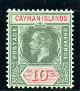 Cayman Island 1918 KGV 10s deep green & red/blue-green MLH. SG 52c. Sc 44.