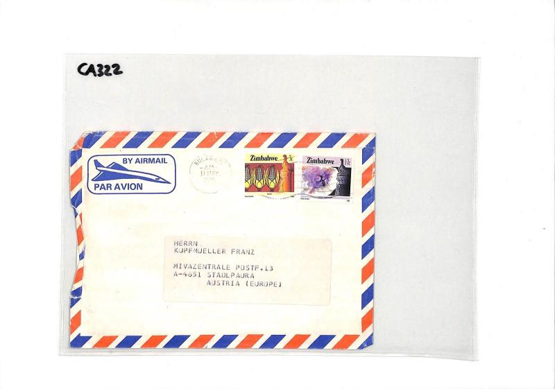 CA322 1986 Zimbabwe Airmail Cover MISSIONARY VEHICLES PTS