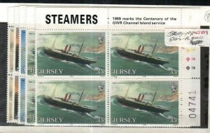 Jersey Scott 522-6 Mint NH plate blocks [TG1844]