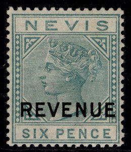 ST KITTS-NEVIS - Nevis QV SG F8, 6d green, M MINT. Cat £30.