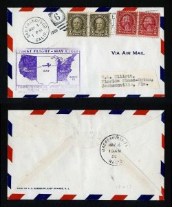 CAM # 18 Transcontinental Night Flight cover San Francisco to New York 5-1-1929