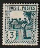 TUNISIA SCOTT#76 1926 3c WATER CARRIER - MH