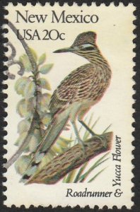 USA #1983 1982 20c New Mexico Roadrunner USED-VF-NH.