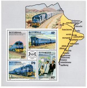 Botswana - 1992 Deluxe Railway Service MS MNH**SG MS737