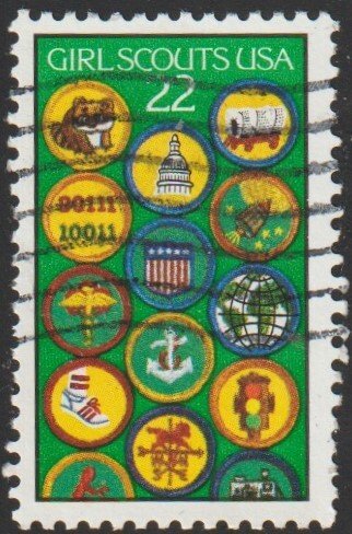 SC# 2251 - (22c) - Girl Scout Badges - Used