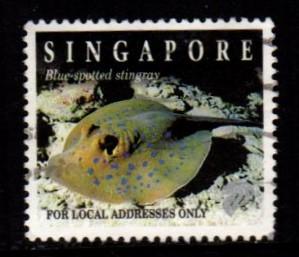 Singapore - #675B  Blue-spotted Stingray  - Used