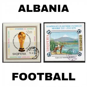 Thematic Stamps - Albania - Football - Choose from dropdown menu