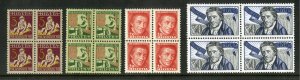 SWITZERLAND B41-4 MNH BLOCK4 SCV $23.00 BIN $11.50 PEOPLE