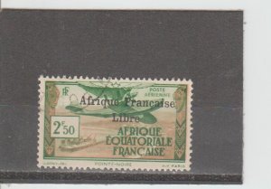 French Equatorial Africa  Scott#  C10  Used  (1940 Overprinted)