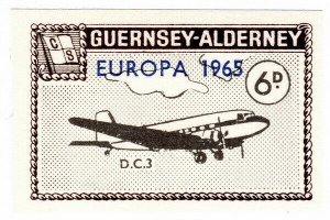 (I.B) Guernsey Cinderella : Alderney 6d (Commodore Shipping)  