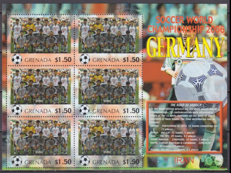 2006 Grenada 5719KL 2006 FIFA World Cup Germany( Iran ) 9,00 €