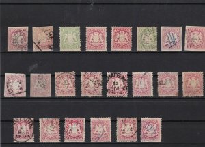 bavaria 1867-1870 kreuzer stamps  ref 12422