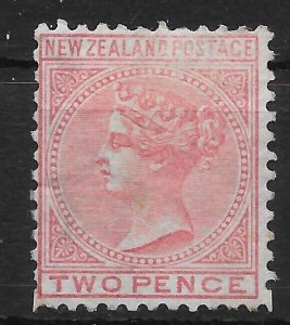 NEW ZEALAND SG181 1878 2d ROSE MTD MINT