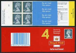 DB18(14) 1994 2.40 Worldwide Airmail (Walsall) Cyl W1/W1 with T Bar