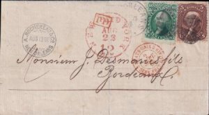 US 68,76 FDCS And Better Covers 1866 New Orleans To Bordeaux - Pristine Folde...