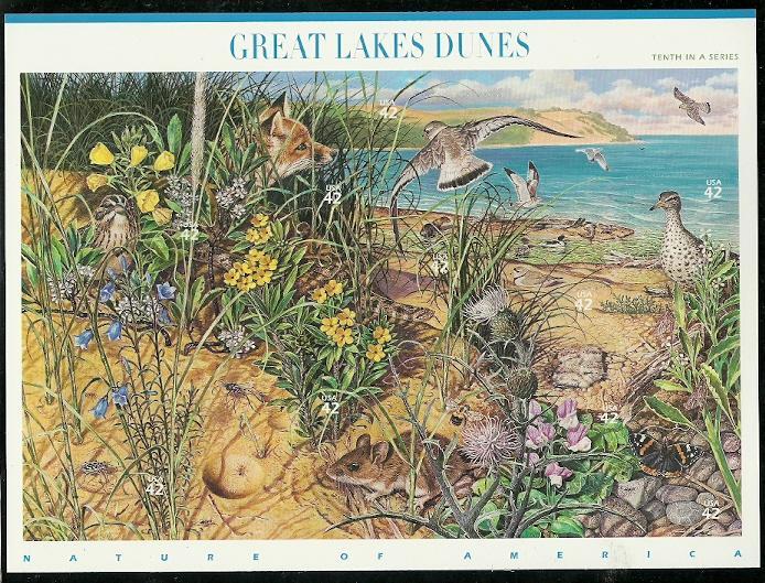 #4352 Great Lakes Dunes Full Mint Sheet of 10 NH