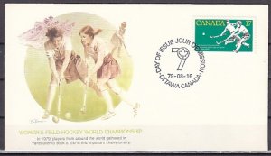 Canada, Scott cat. 834. Women`s Field Hockey issue. First day cover. ^