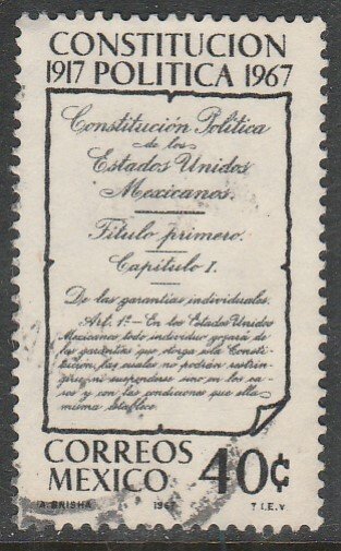 MEXICO 976, 50th Anniversary of the Constitution. Used  F-VF. (974)