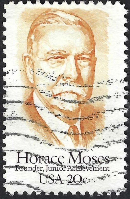 United States #2095 20¢ Horace Moses (1984). Used.