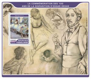 TOGO 2017 SHEET DEGAS ART PAINTINGS tg17217b