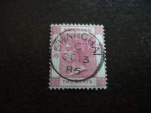 Stamps - Hong Kong (Shanghai) - Scott# 36b - Used Part Set of 1 Stamp