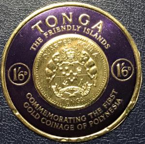 TONGA - 1963 - Gold Coinage 1sh6d violet SG133 / Mi132 - VF Used