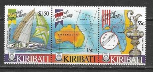 Kiribati 484 MNH America's Cup set cpl. x 20 sets, vf.   2022 CV $ 45.00