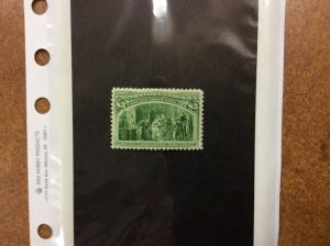 {BJ Stamps}  243  $3 Columbian Mint OG PF Cert. bright yellow green shade  SOUND