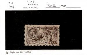 Great Britain, Postage Stamp, #179 Used, 1919 King George (AN)