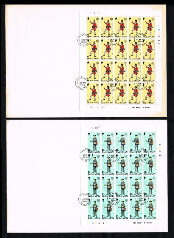 1979 - Europe CEPT FDC Great Britain-Isle of Man Mi.142-143 x 20 - 2 sheets [...