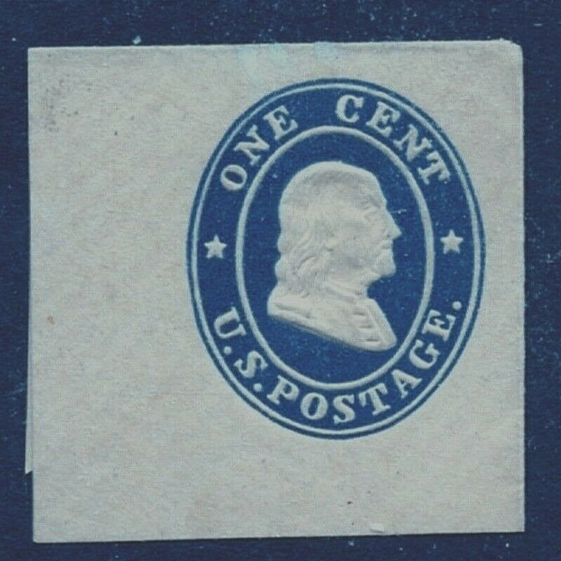 [MD1]   US #U19 ~ Mint 1861 Blue-on-Buff PSE Full Corner Cut Square..Ships Free!