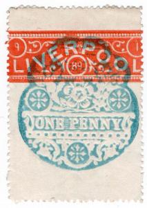 (I.B) QV Revenue : General Duty Adhesive 1d (Roses) series 8 (Liverpool)