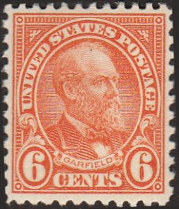 # 638 Mint Hinged Red Orange Garfield