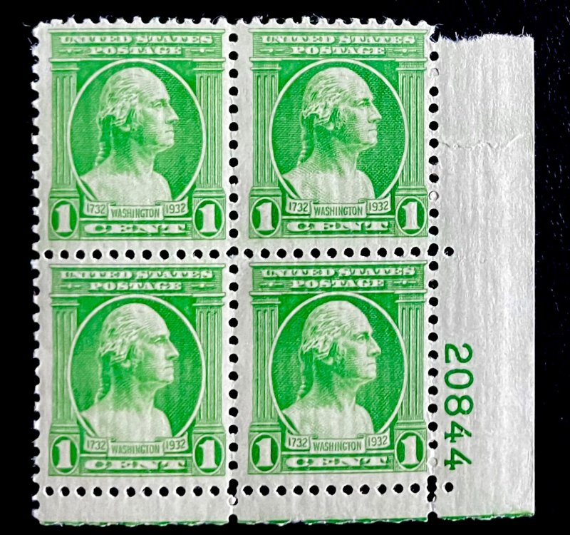 US #705 MINT OG H Plate Block