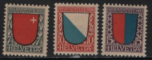 SWITZERLAND B15-B17 MINT HINGED  SET