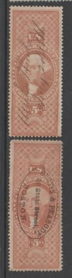 U.S. Scott #R88c Revenue Stamp - Used Set of 2